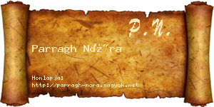 Parragh Nóra névjegykártya